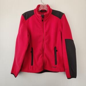 LL Bean Deep Pile Fleece Zip Up Jacket Men S Red Outdoor Gorpcore Hiking Utility